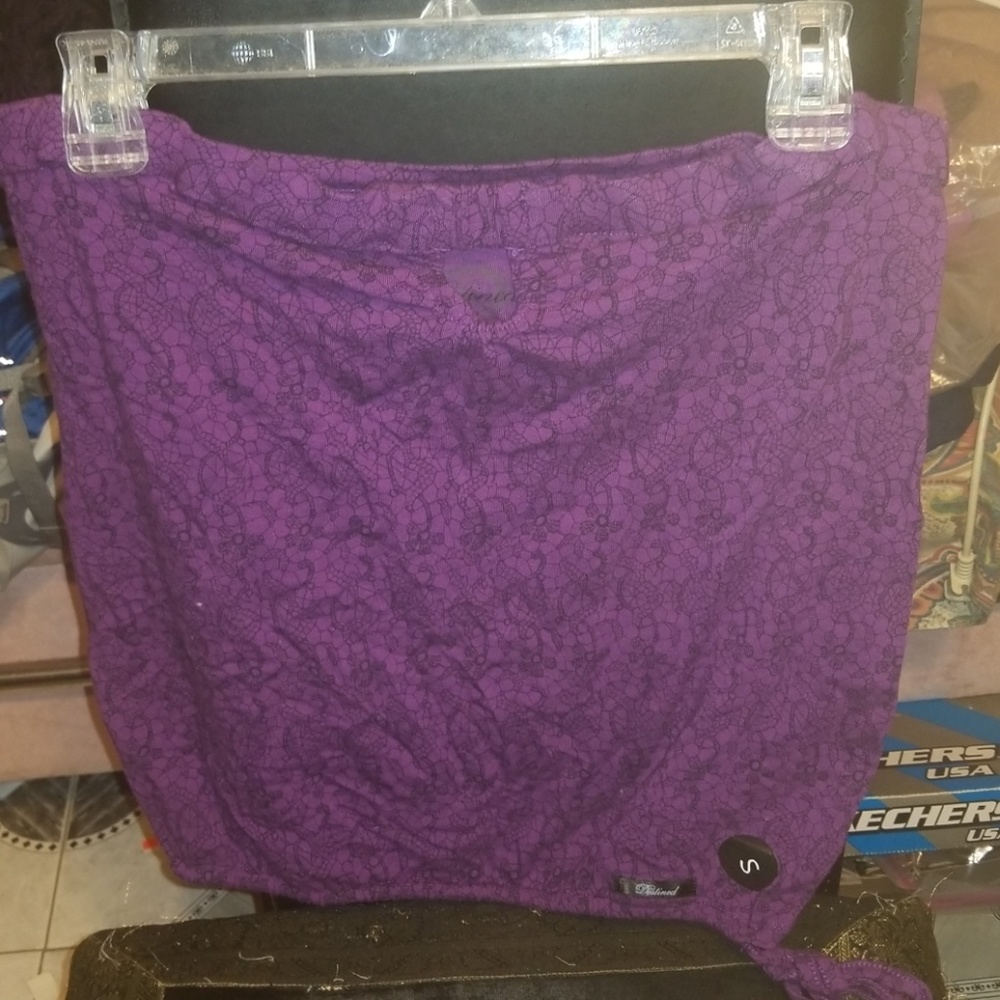 Destined Purple Tie Side Tube Sz S NWT